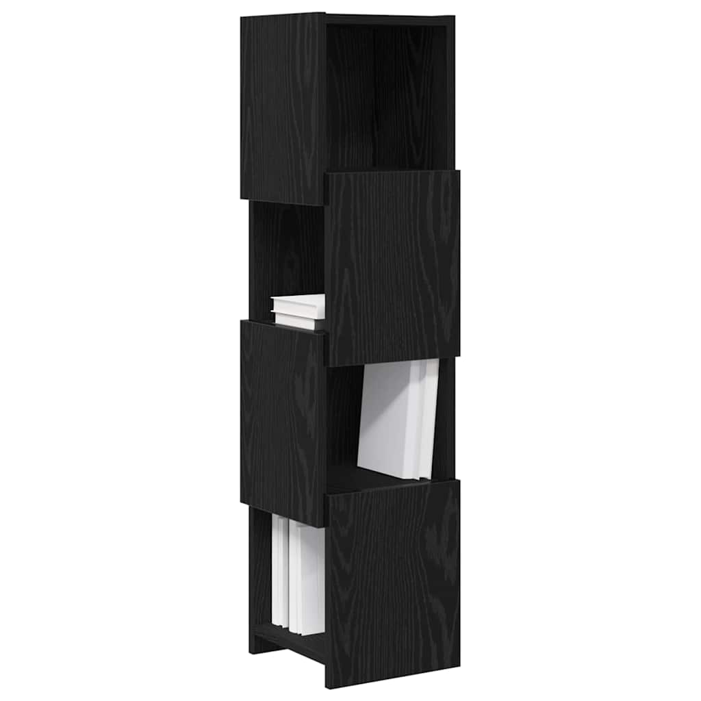 Vidaxl hoekkast 25,5x25x102cm bewerkt hout zwart eiken