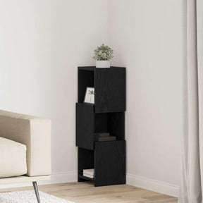 Vidaxl hoekkast 25,5x25x80cm bewerkt hout zwart eiken