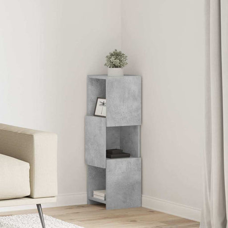 Vidaxl hoekkast 25,5x25x80cm bewerkt hout beton grijs