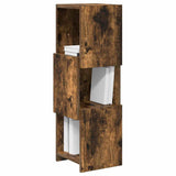 Vidaxl hoekkast 25,5x25x80cm bewerkt hout gerookt eiken