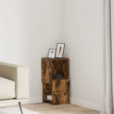 Vidaxl hoekkast 25,5x25x55cm bewerkt hout gerookt eiken