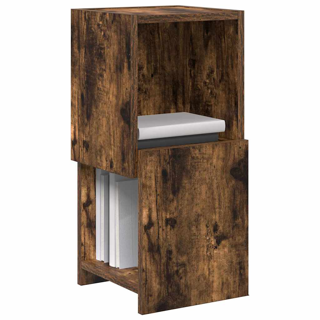 Vidaxl hoekkast 25,5x25x55cm bewerkt hout gerookt eiken