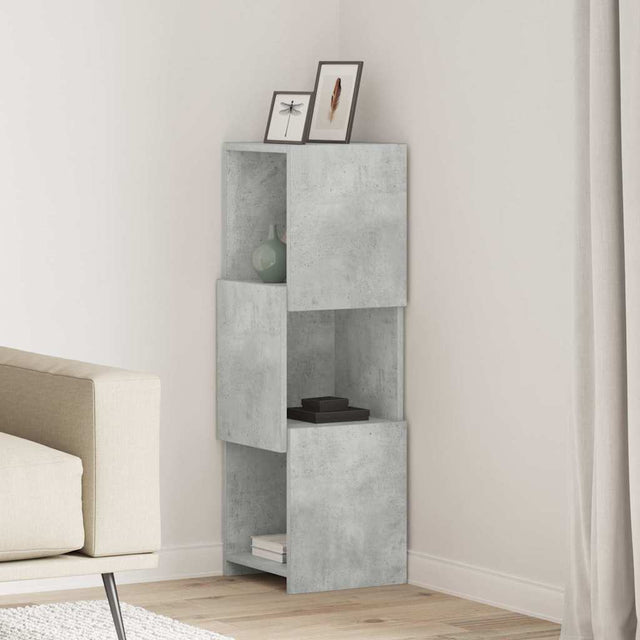Vidaxl hoekkast 30,5x30x95cm bewerkt hout beton grijs