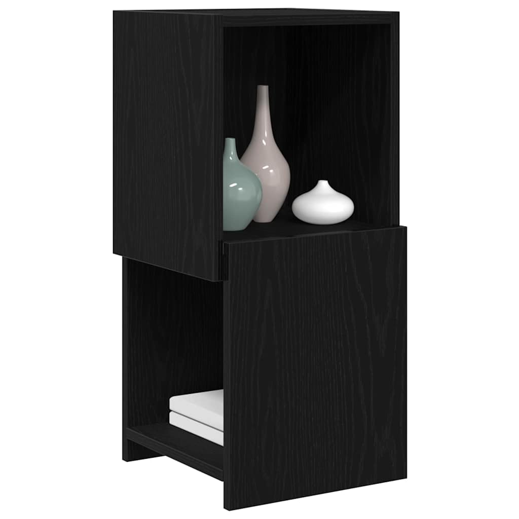 Vidaxl hoekkast 30,5x30x65cm bewerkt hout zwart eiken