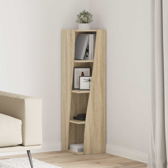 Vidaxl hoekkast 27,5x27x102cm bewerkt hout sonoma eiken