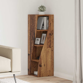 Vidaxl hoekkast 32x32x102cm bewerkt hout oudhout