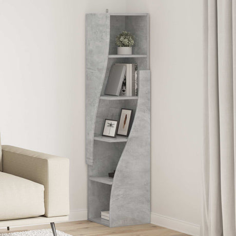 Vidaxl hoekkast 32x32x140cm bewerkt hout beton grijs