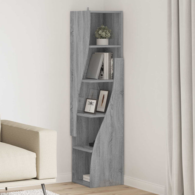 Vidaxl hoekkast 32x32x140cm bewerkt hout grijs sonoma