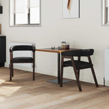 Vidaxl eettafelstoelen 2 st massief rubberhout licht bruin