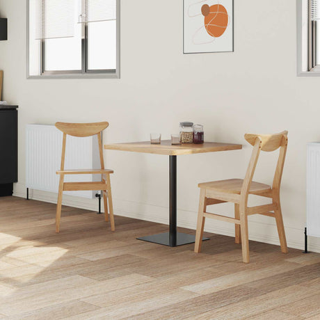 Vidaxl eettafelstoelen 2 st massief rubberhout naturel