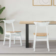 Vidaxl eettafelstoelen 2 st massief rubberhout wit 42 x 47.5 x 81 cm