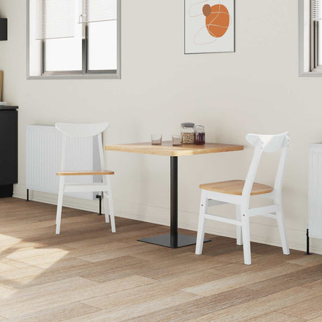 Vidaxl eettafelstoelen 2 st massief rubberhout wit 42 x 47.5 x 81 cm