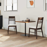 Vidaxl eettafelstoelen 2 st massief rubberhout licht bruin