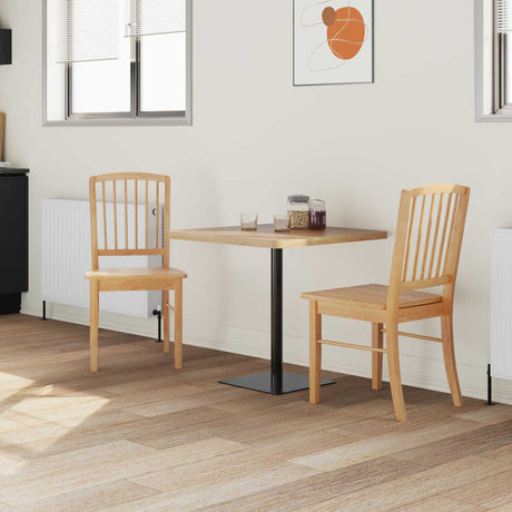 Vidaxl eettafelstoelen 2 st massief rubberhout naturel