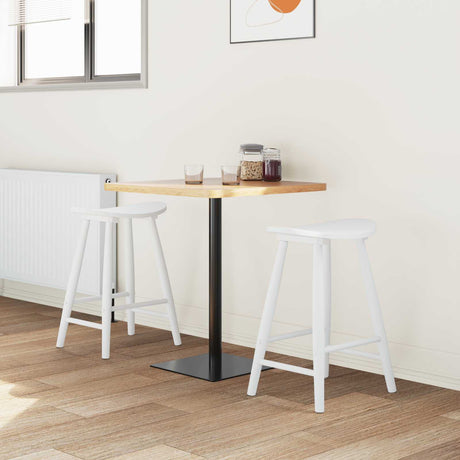 Vidaxl eettafelstoelen 2 st massief rubberhout wit 46 x 37 x 63 cm
