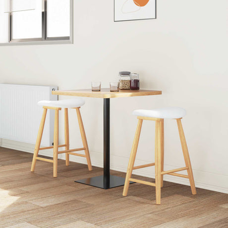 Vidaxl eettafelstoelen 2 st massief rubberhout naturel 46 x 37 x 63 cm