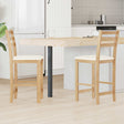 Vidaxl eettafelstoelen 2 st massief rubberhout naturel
