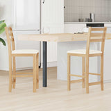 Vidaxl eettafelstoelen 2 st massief rubberhout naturel
