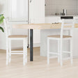 Vidaxl eettafelstoelen 2 st massief rubberhout wit 40 x 47,5 x 99,5 cm