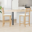 Vidaxl eettafelstoelen 2 st massief rubberhout naturel