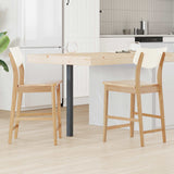 Vidaxl eettafelstoelen 2 st massief rubberhout naturel 48 x 49 x 95 cm