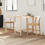Vidaxl eettafelstoelen 2 st massief rubberhout naturel 48 x 49 x 95 cm
