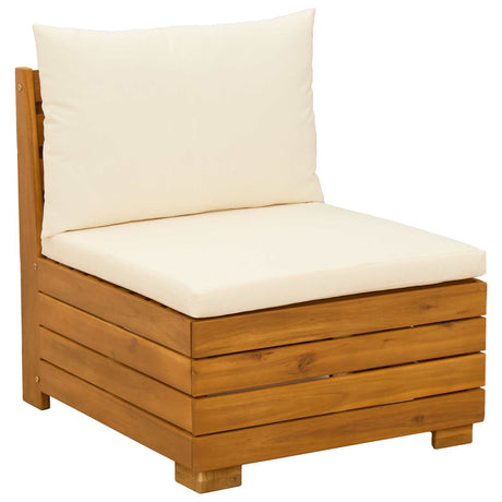 Vidaxl tuin midden sofa massief acaciahout bruin en roomwit