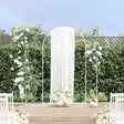 Vidaxl trouwrand 3 st wit 120 x 40 x 217 cm staal