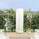 Vidaxl trouwrand 3 st goud 120 x 40 x 217 cm staal
