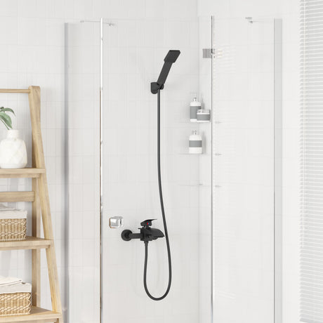 Vidaxl doucheset zwart g 1 2 inch