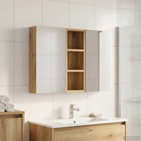 Vidaxl badkamerkastenset 3 st 80 x 10,5 x 50 cm bewerkt hout