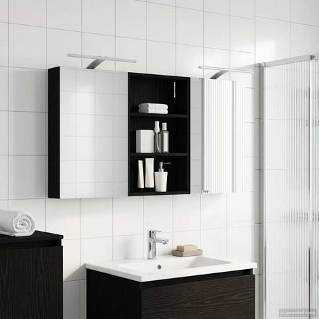 Vidaxl badkamerkastenset 3 st 120 x 10,5 x 60,5 cm bewerkt hout