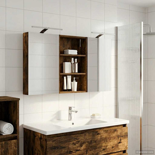 Vidaxl badkamerkastenset 3 st 120 x 10,5 x 60,5 cm bewerkt hout