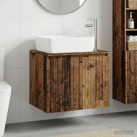 Vidaxl badkamermeubelset oud hout bewerkt hout