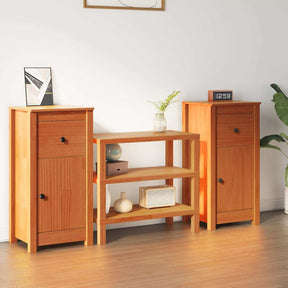 Vidaxl dressoir 2 st wasbruin 39 x 34,5 x 80 cm massief grenenhout