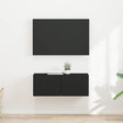 Vidaxl tv wandkast 2 st zwart bewerkt hout