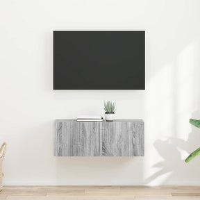 Vidaxl tv wandkast 2 st grijs sonoma bewerkt hout