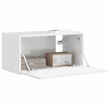 Vidaxl tv wandkast 60 x 31 x 29,5 cm glanzend wit bewerkt hout