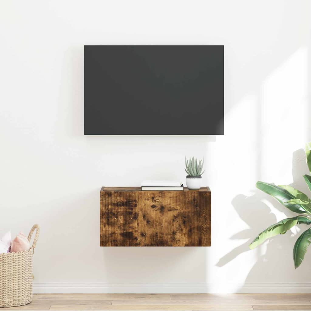 Vidaxl tv wandkast 60 x 31 x 29,5 cm gerookt eiken bewerkt hout