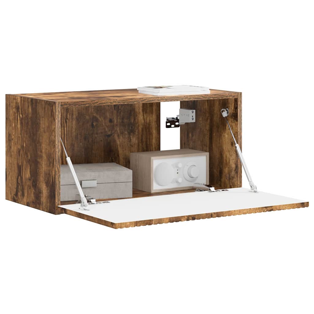 Vidaxl tv wandkast 60 x 31 x 29,5 cm gerookt eiken bewerkt hout