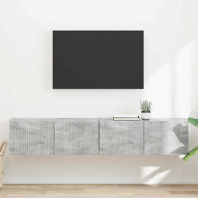 Vidaxl tv wandkast 2 st betongrijs bewerkt hout