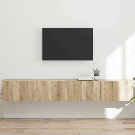 Vidaxl tv wandkast 2 st sonoma bewerkt hout