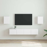 Vidaxl tv wandkast 2 st wit bewerkt hout