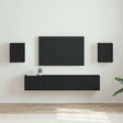 Vidaxl tv wandkast 2 st zwart bewerkt hout