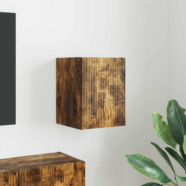 Vidaxl tv wandkast 30 x 31 x 40 cm gerookt eiken bewerkt hout