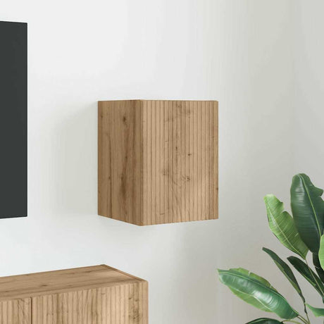 Vidaxl tv wandkast 30 x 31 x 40 cm ambachtelijk eiken bewerkt hout