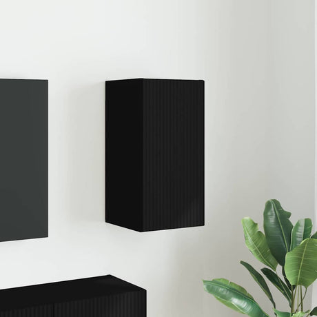 Vidaxl tv wandkast 30 x 31 x 60 cm zwart bewerkt hout