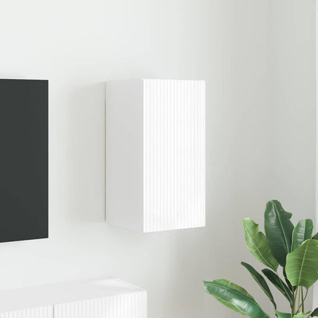Vidaxl tv wandkast 30 x 31 x 60 cm glanzend wit bewerkt hout
