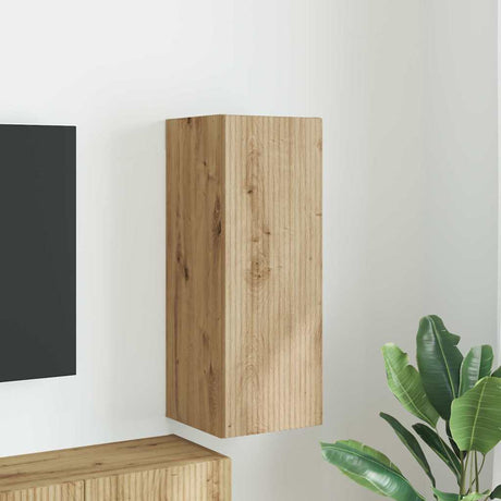 Vidaxl tv wandkast 30 x 31 x 80 cm ambachtelijk eiken bewerkt hout