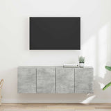 Vidaxl tv-wandkast 2 st beton grijs bewerkt hout